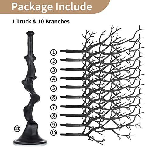 NUPTIO Black Ornament Tree, 30 Inch Artificial Halloween Spooky Branch
