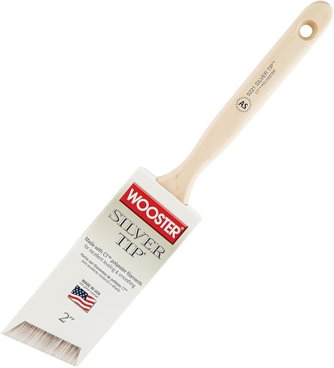 Wooster Brush 5221 2 inch Silver Tip Angle Sash Paintbrush, Pack of 6