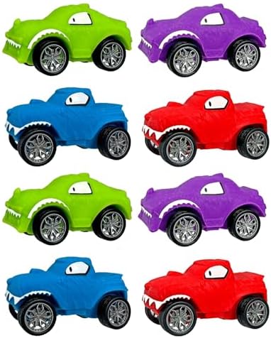 JA-RU Squishy Wheelz Car Toy (8 Units Assorted) Twist, Stretch 4545-8