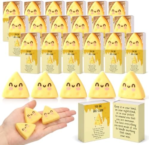 24 Sets Positive Gifts Cheese Toys with Support Boxes, Cute Party Favors