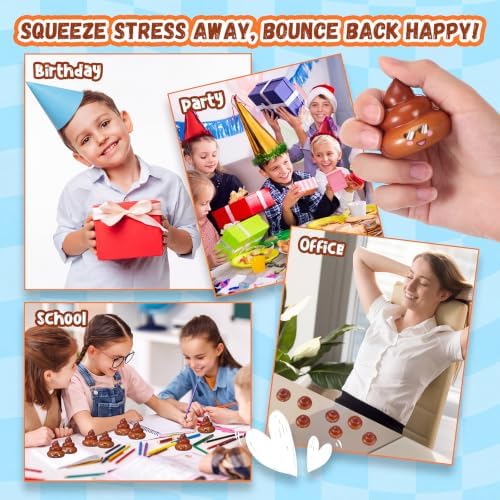 Leyndo 200 Pcs Mini Fake Poop Toys Halloween Party Favors, Brown