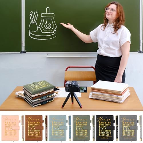 Kosiz 20 Pcs Employee Appreciation Gift Bulk Notebook Pen, Morandi, Amazing