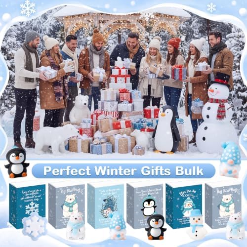 10 Sets Winter Break Gifts Penguin Holiday Party Favors with Boxes