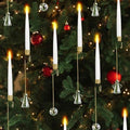 LUSHARBOR Christmas Tree Candles, 10 Pack Flameless Taper Candles for Trees