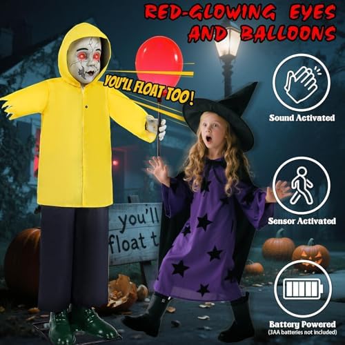Halloween Animatronics Decorations 4FT Life Size Animated Props