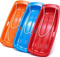 35" Snow Sled for Kids & Adults, Cold Resistant Flexible Toboggan