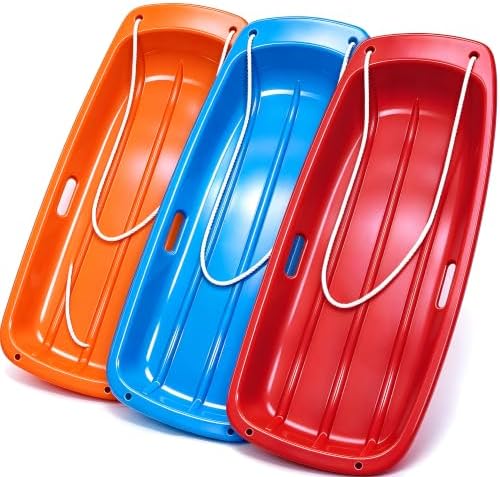 35" Snow Sled for Kids & Adults, Cold Resistant Flexible Toboggan