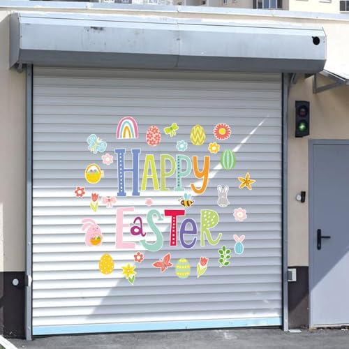 Easter Magnets for Fridge & Car - 12Pcs Glow in The Dark Bunny & Egg Decor Set, Spring & Easter Party Favors, Refrigerator Magnets, Car Decals for Kids & Adults (D)
