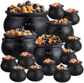 MEADIN 15 in 1 Package (12.8”, 9.8”, 7.6”, 5.7”, 2.7”) Large Black Plastic Witch Cauldron Kettle