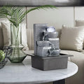 WICHEMI Tabletop Fountain Indoor Water Fountain with LED Crystal Ball