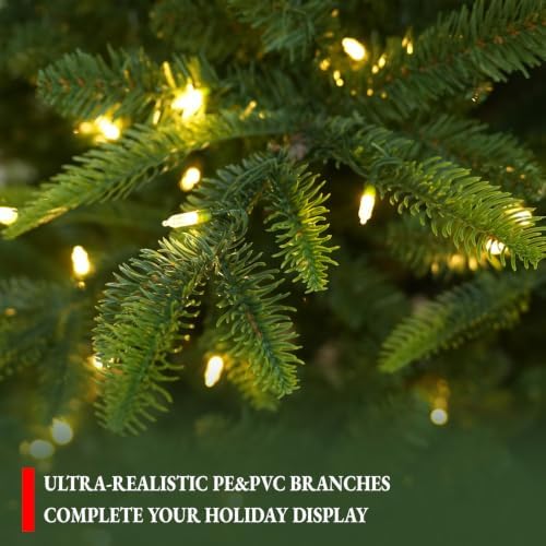 7.5ft Prelit Layer Christmas Tree with 450 Warm White LEDs