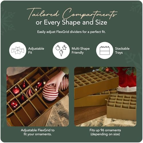 Covermates Adjustable Ornament Storage Bag, 25.5" W x 13" D x 18.5" H