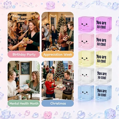 Thenshop 50 Pack Inspirational Gifts Ice Cube Balls Bulk