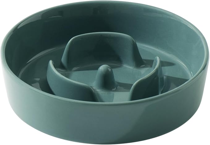 Havniva Dog Bowls Slow Feeder, Ceramic Slow Feeder Dog Bowls for Fast Eater | 0.9 Cups Dog Food Bowl Puzzle Feeder, Slow Feeding Bowls for Small Breed, Non-Slip Base, Anti-Choking