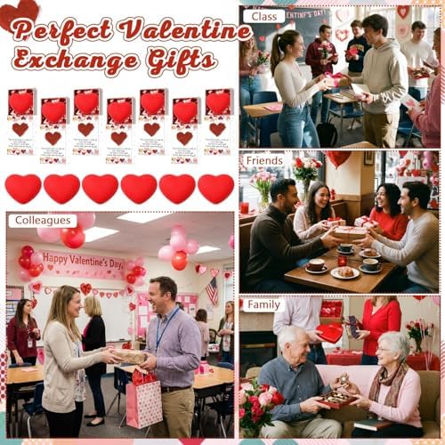 24 Sets You are Loved Gifts Pocket Hug Hearts with Boxes