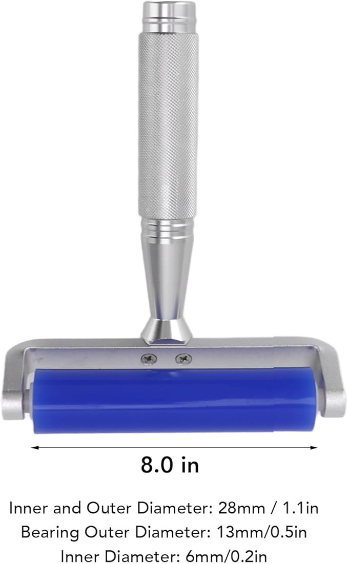Sticky Rubber Roller, Silicone Screen Film Roller, Manual Cleaning Roller for LCD Screen, Washable Reusable, Dust Remover (8in)
