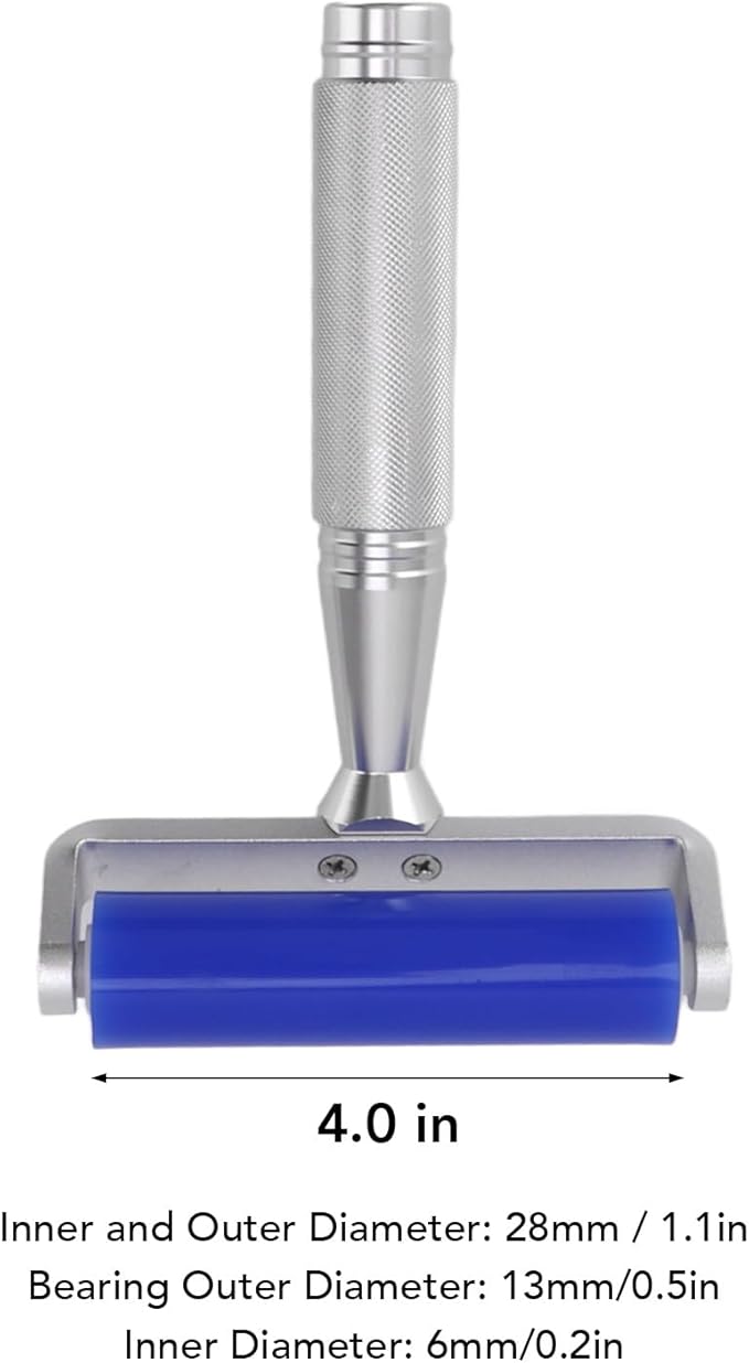 Sticky Rubber Roller, Silicone Screen Film Roller, Manual Cleaning Roller for LCD Screen, Washable Reusable, Dust Remover (4 Inches)