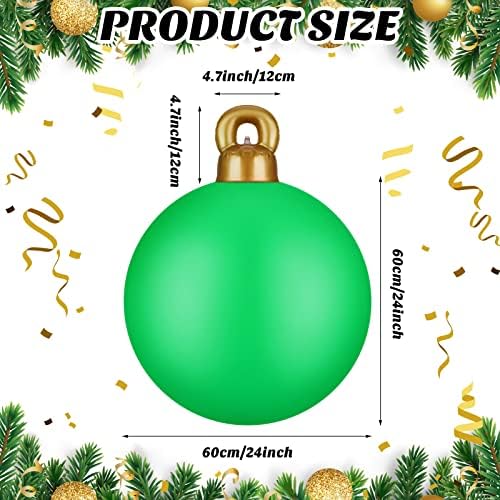 Jetec 4 Pcs Giant Inflatable Christmas Ball, Solid, Color 3