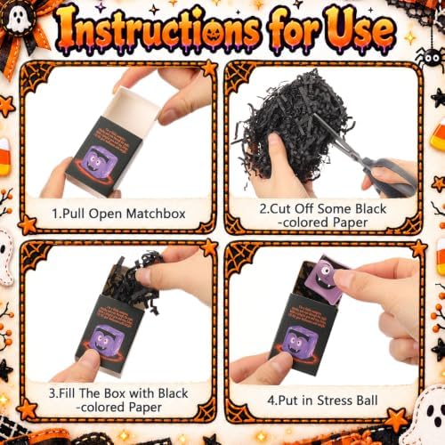 Wettarn 30 Sets Halloween Emotional Gifts Trick or Treat Party Favors