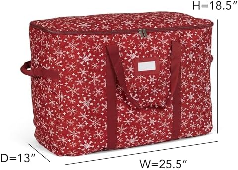 Covermates Adjustable Ornament Storage Bag, 25.5" W x 13" D x 18.5" H
