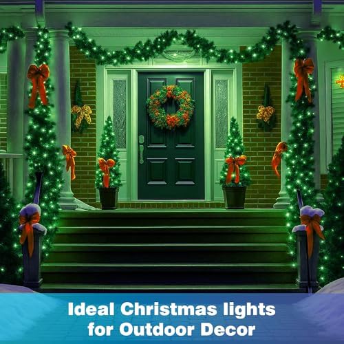 164FT Christmas Lights, 500 LED Outdoor Halloween String Lights Green