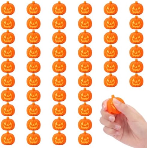 Meooeck 60 Pcs Halloween Pumpkin Party Favors 1.18 Inch