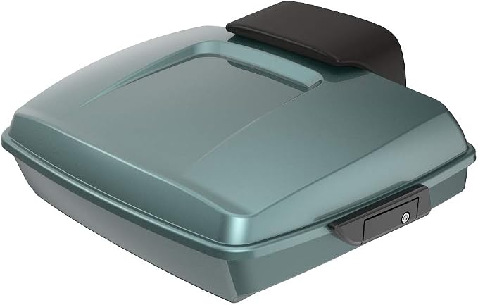 Advanblack Road Glide Tour Trunk Pack Silver Pine Razor Tour Trunk Pack Backrest Pad for '97-'25 Harley Touring Road King Street Glide Electra Glide CVO models