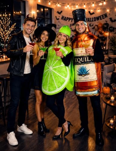 Tequila and Lime Couples Halloween Costumes 3PCS Funny Adult Set