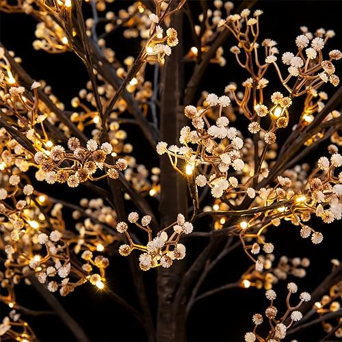 TYBEEU Lighted Baby's Breath Tree Set (4ft, 5ft & 6ft)