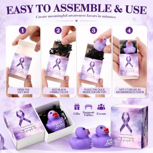 30 Sets Domestic Violence Awareness Gifts Purple Ribbon Party Favors