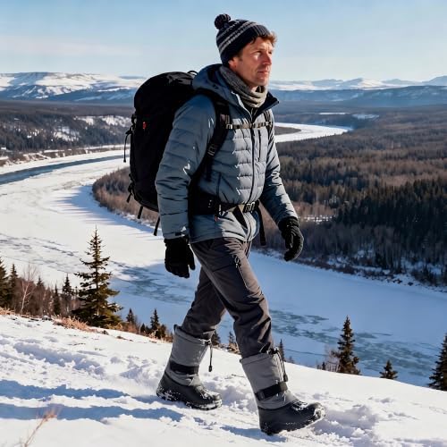 EQW Men's Waterproof Snow Boots, Insulated -25°F Non-Slip Winter