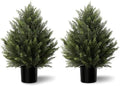 Vitalismo 2FT Artificial Cedar Trees Set of 2 for Outdoor Front Porch