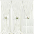 6 Panels Ivory Backdrop Curtain for Wedding Parties Wrinkle Free Ivory Photo Curtains Backdrop Drapes Fabric Decoration for Baby Shower Photoshoot 30ft(W) x 10ft(H)