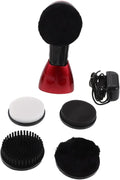 Electric Shoe Polisher Brush Kit Dual Power Replacement Heads | Fiber Sponge Plastic Build, Automatic Polishing and Deep Cleansing, for Office Travel Use, Includes Replacement Brush Heads