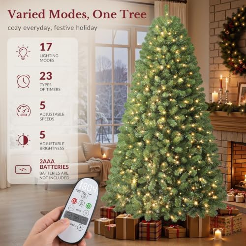 Alupssuc 7ft Classic Spruce Artificial Prelit Christmas Tree