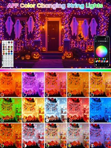 400 LED Smart RGB Color Changing String Lights APP & Remote for Halloween