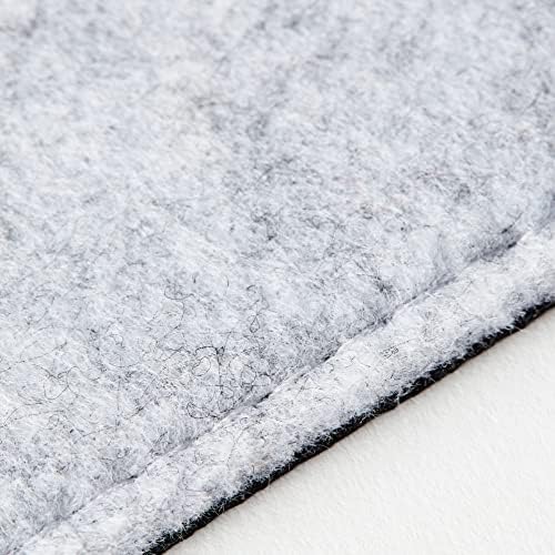 Premium Felt Desk Mat | Small 12" x 27.5" | Multifunctional Desk Pad for Home Office | Light Gray