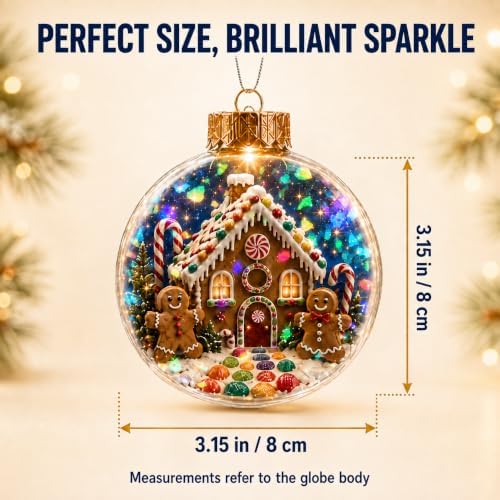 Lighted Gingerbread House Ornament with Prismatic Sparkle, 3.15 Inch