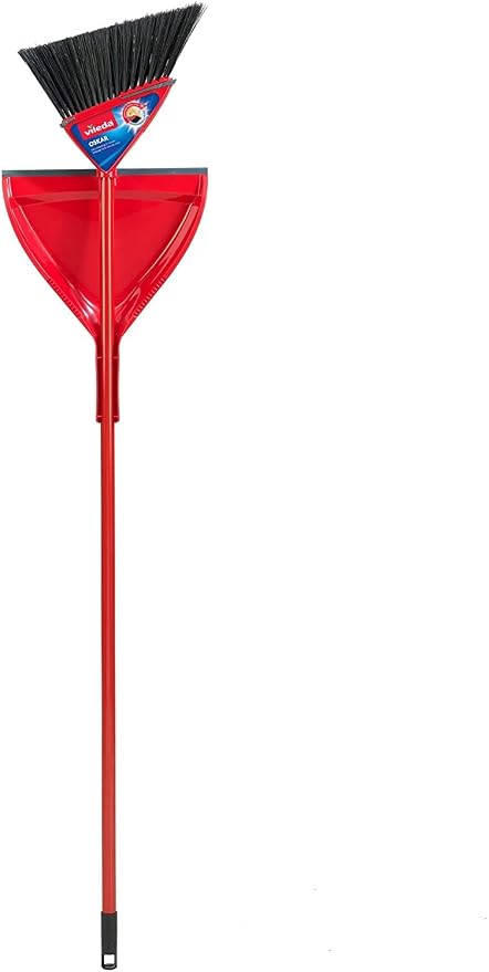 Vileda Oskar Angle Broom with Dust Pan