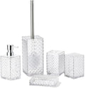 Bathroom Toiletry Set 5-piece Crystal Diamond-Shaped Hand Sanitizer Bottle Kit Toothbrush Cup Holder