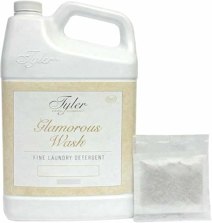Tyler Candle Company Wash Laundry Detergent 128 Oz Kathina (Bundle with Sachet Pouch)