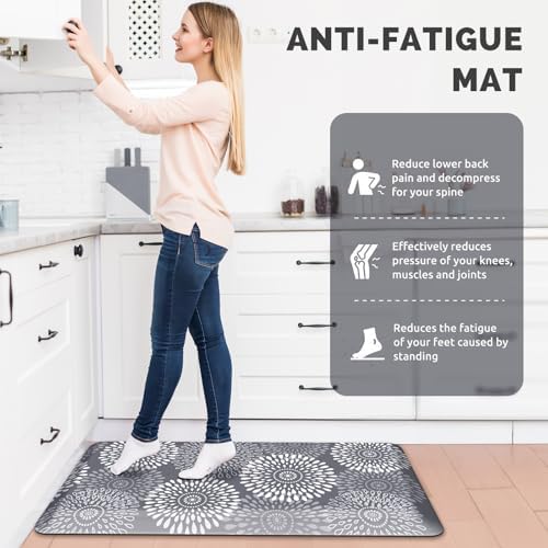 Kitchen Mat Water-Resistant Kitchen Rugs Cushioned Anti-Fatigue Floor Mat