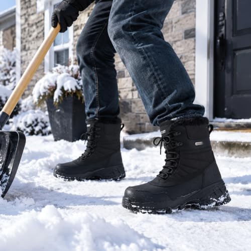 Men's Waterproof Winter Snow Boots Insulated Lightweight