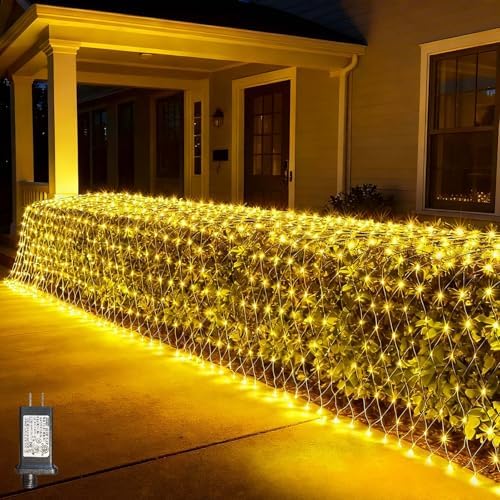 LitHome 21FT x 5FT Christmas Net Lights Outdoor Mesh Lights Connectable