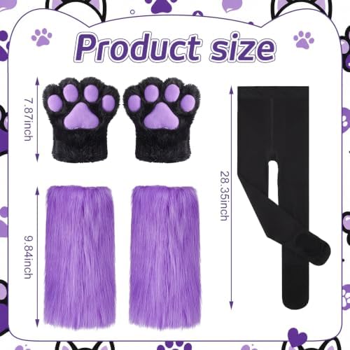 Haull 7 Pcs Halloween Cat Costume Accessories Girl Kid