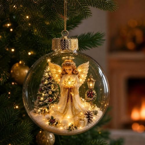Glowing Christmas Story Ornament, 2026 New Mini Holiday Scene 3.94In