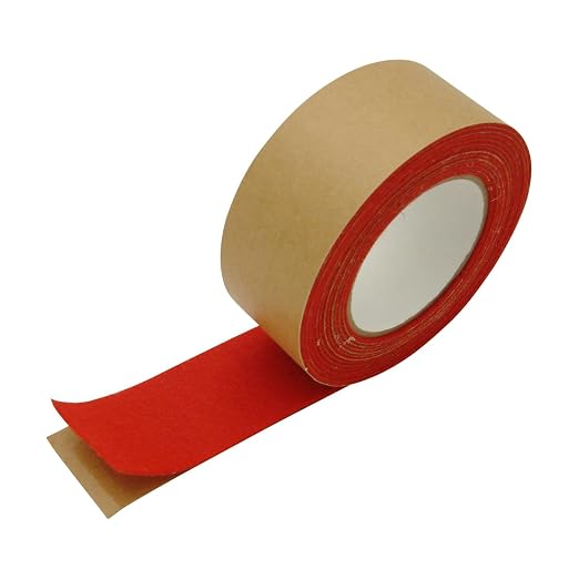 FindTape Polyester 1.5mm Felt Tape – 2 in. x 10 ft. Felt Strips with Adhesive Backing and Furniture Strips, Great for Arts and Crafts, Classrooms, and Protecting Furniture (Red)
