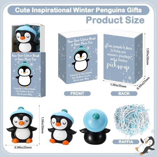 36 Sets Winter Break Gifts Penguin Holiday Party Favors with Boxes