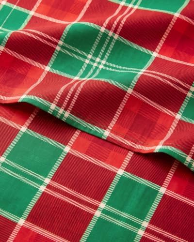 Christmas Sheet Set, Highland Tartan, Holiday Xmas Bedding Set - Cal King