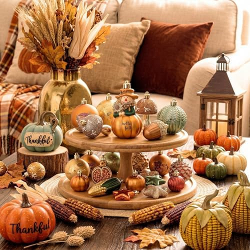 Valery Madelyn 55ct Fall Ornaments Shatterproof Tree Decorations for Home